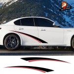 2pcs Auto Racing Sports Decoration Decals Car Side Stripe Sticker Vinyl Wrap Car Stylish Styling Sticker Car Accessories